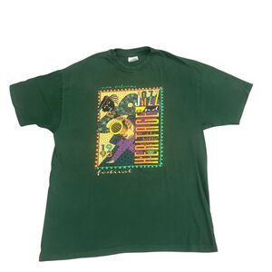 Vintage New Orleans Jazz & Heritage Festival Shirt Mens XL Green 1993 Made USA